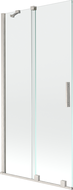 Mexen Velar sliding shower screen 2-panel 90 x 150 cm, transparent, brushed nickel - 896-090-000-01-97