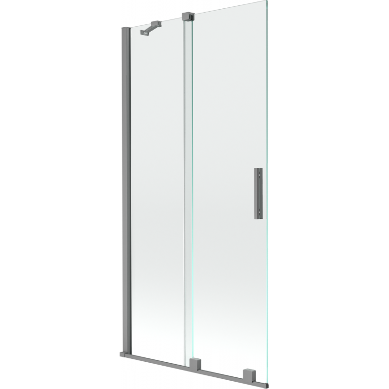 Mexen Velar two-piece sliding shower screen 90 x 150 cm, transparent, gun metal - 896-090-000-01-95