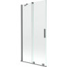 Mexen Velar two-piece sliding shower screen 90 x 150 cm, transparent, gun metal - 896-090-000-01-95