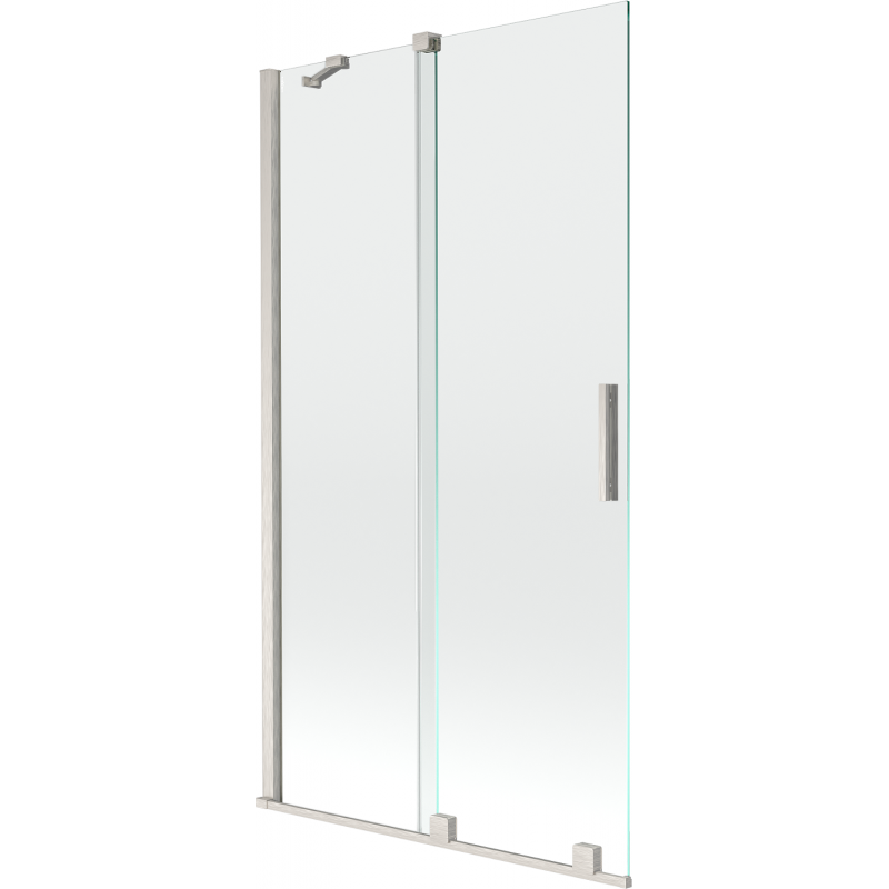 Mexen Velar 2-panel sliding bathtub screen 100 x 150 cm, transparent, brushed nickel - 896-100-000-01-97