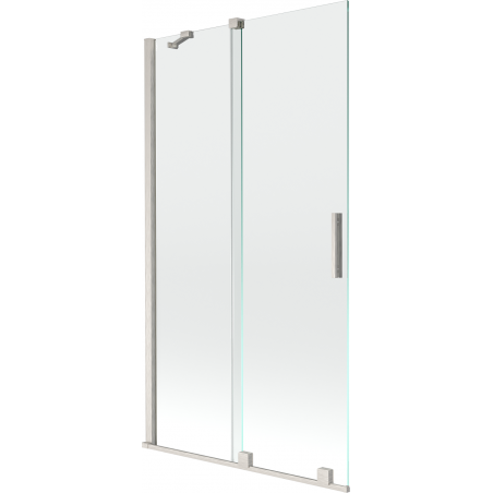 Mexen Velar 2-panel sliding bathtub screen 100 x 150 cm, transparent, brushed nickel - 896-100-000-01-97