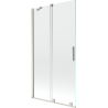 Mexen Velar 2-panel sliding bathtub screen 100 x 150 cm, transparent, brushed nickel - 896-100-000-01-97