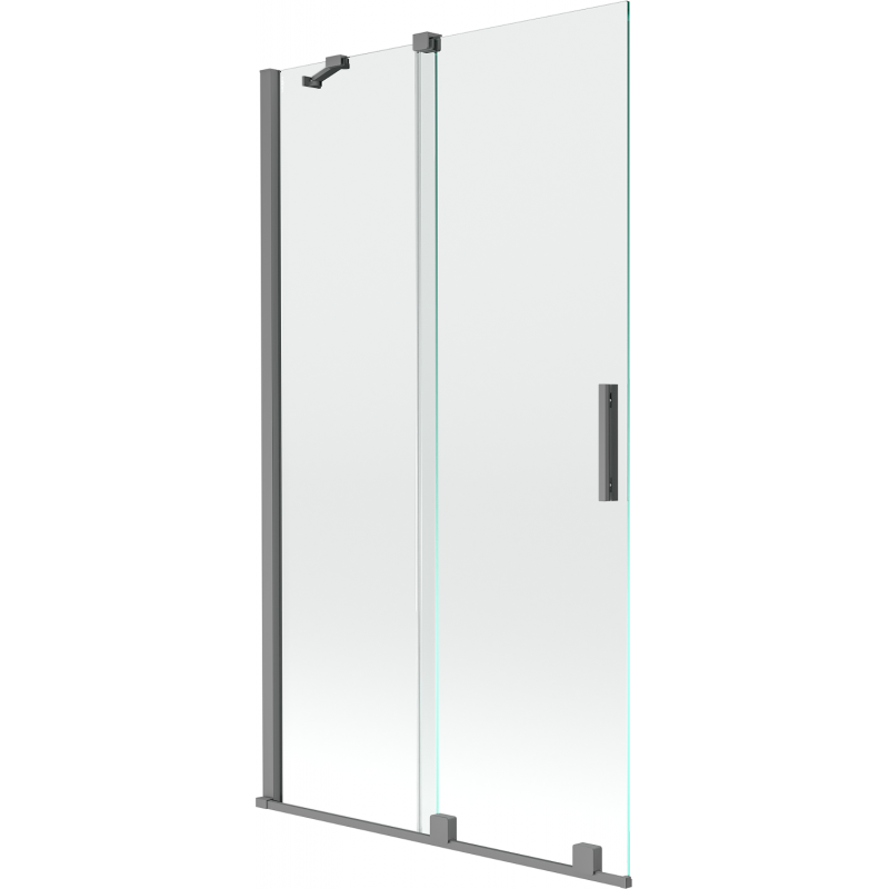 Mexen Velar 2-panel sliding bath screen 100 x 150 cm, transparent, gun metal - 896-100-000-01-95