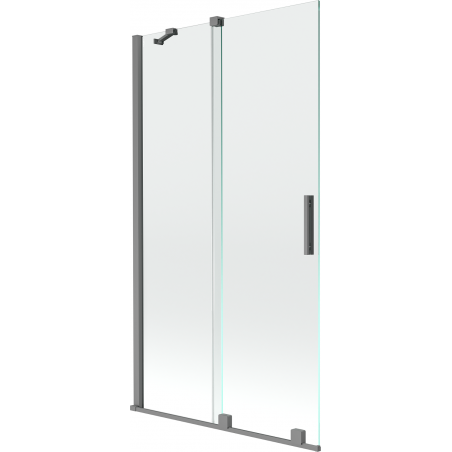 Mexen Velar 2-panel sliding bath screen 100 x 150 cm, transparent, gun metal - 896-100-000-01-95