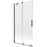 Mexen Velar 2-panel sliding bath screen 100 x 150 cm, transparent, gun metal - 896-100-000-01-95
