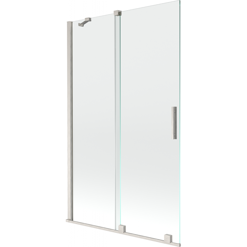 Mexen Velar 2-panel sliding shower screen 110 x 150 cm, transparent, brushed nickel - 896-110-000-01-97
