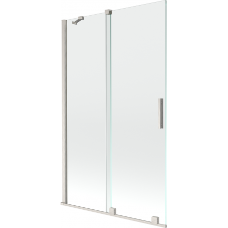Mexen Velar 2-wing Sliding Bath Screen 110 x 150 cm, Transparent, Brushed Nickel - 896-110-000-01-97