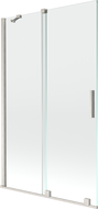 Mexen Velar 2-wing Sliding Bath Screen 110 x 150 cm, Transparent, Brushed Nickel - 896-110-000-01-97