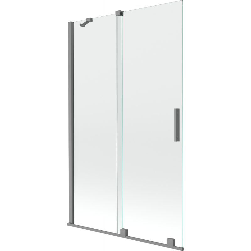 Mexen Velar 2-panel Sliding Bathtub Screen 110 x 150 cm, Transparent, Gun Metal - 896-110-000-01-95
