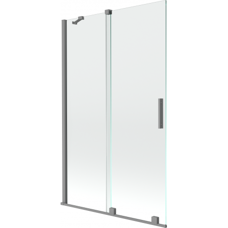 Mexen Velar 2-panel Sliding Bathtub Screen 110 x 150 cm, Transparent, Gun Metal - 896-110-000-01-95