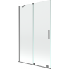 Mexen Velar 2-panel Sliding Bathtub Screen 110 x 150 cm, Transparent, Gun Metal - 896-110-000-01-95