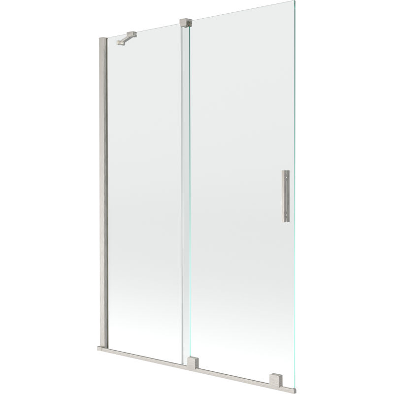 Mexen Velar 2-panel sliding bath screen 120 x 150 cm, transparent, brushed nickel - 896-120-000-01-97