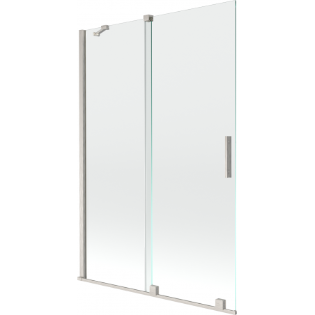 Mexen Velar 2-panel sliding bath screen 120 x 150 cm, transparent, brushed nickel - 896-120-000-01-97