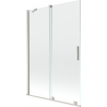Mexen Velar 2-panel sliding bath screen 120 x 150 cm, transparent, brushed nickel - 896-120-000-01-97