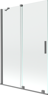 Mexen Velar 2-panel sliding shower screen 120 x 150 cm, transparent, gun metal - 896-120-000-01-95