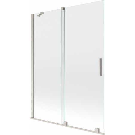 Mexen Velar 2-wing Sliding Bath Screen 130 x 150 cm, Transparent, Brushed Nickel - 896-130-000-01-97