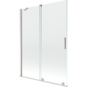 Mexen Velar 2-wing Sliding Bath Screen 130 x 150 cm, Transparent, Brushed Nickel - 896-130-000-01-97