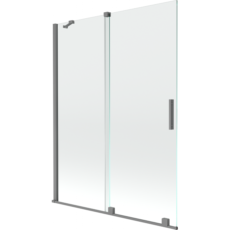 Mexen Velar 2-wing sliding bathtub screen 130 x 150 cm, transparent, gun metal - 896-130-000-01-95
