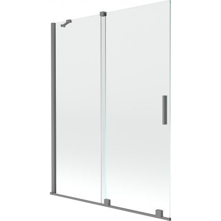Mexen Velar 2-panel sliding bath screen 130 x 150 cm, transparent, gun metal - 896-130-000-01-95