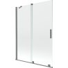 Mexen Velar 2-panel sliding bath screen 130 x 150 cm, transparent, gun metal - 896-130-000-01-95