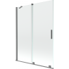 Mexen Velar 2-wing sliding bathtub screen 130 x 150 cm, transparent, gun metal - 896-130-000-01-95