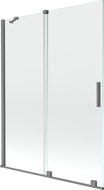 Mexen Velar 2-wing sliding bathtub screen 130 x 150 cm, transparent, gun metal - 896-130-000-01-95