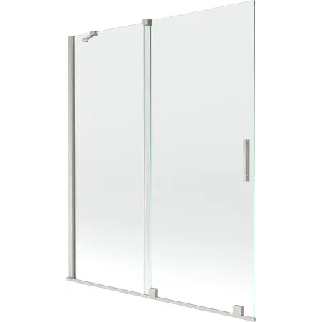 Mexen Velar 2-panel sliding bathtub screen 140 x 150 cm, transparent, brushed nickel - 896-140-000-01-97