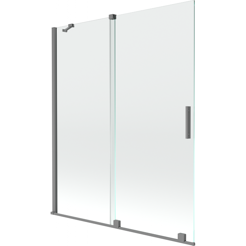 Mexen Velar 2-panel Sliding Bathtub Screen 140 x 150 cm, Transparent, Gun Metal - 896-140-000-01-95