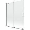 Mexen Velar 2-wing Sliding Bath Screen 140 x 150 cm, Transparent, Gun Metal - 896-140-000-01-95