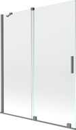 Mexen Velar 2-panel Sliding Bathtub Screen 140 x 150 cm, Transparent, Gun Metal - 896-140-000-01-95