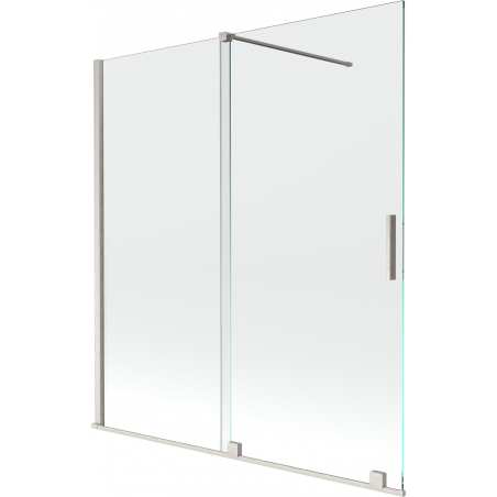 Mexen Velar 2-panel sliding shower screen 150 x 150 cm, transparent, brushed nickel - 896-150-000-01-97