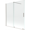 Mexen Velar 2-panel sliding shower screen 150 x 150 cm, transparent, brushed nickel - 896-150-000-01-97