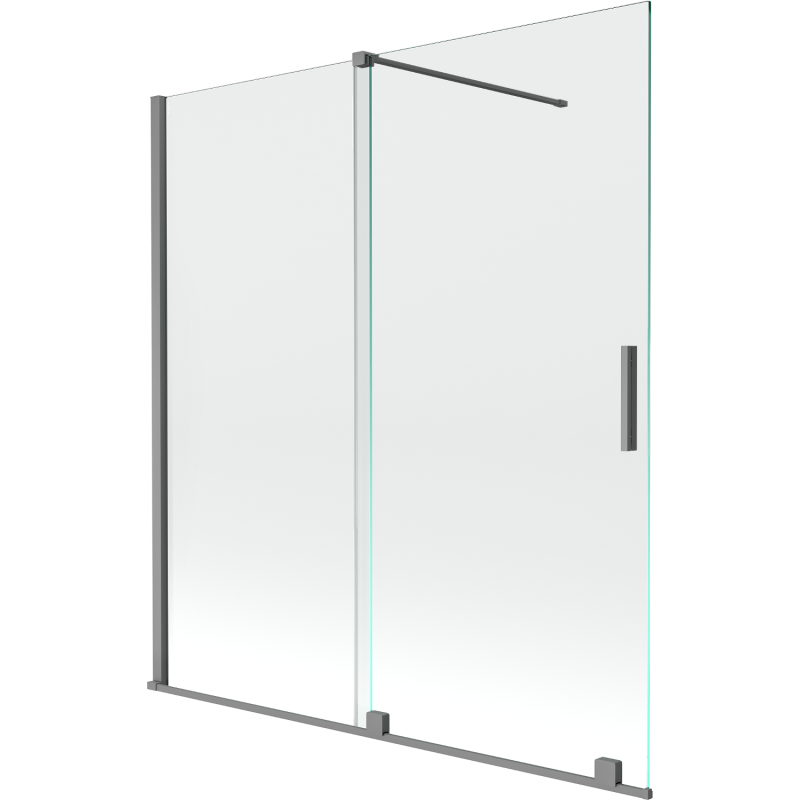 Mexen Velar 2-panel sliding bathtub screen 150 x 150 cm, transparent, gun metal - 896-150-000-01-95