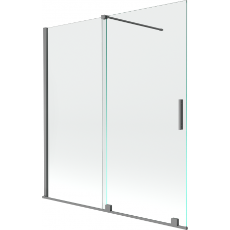 Mexen Velar 2-panel sliding bathtub screen 150 x 150 cm, transparent, gun metal - 896-150-000-01-95