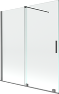Mexen Velar 2-panel sliding bathtub screen 150 x 150 cm, transparent, gun metal - 896-150-000-01-95