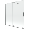 Mexen Velar 2-panel sliding bathtub screen 160 x 150 cm, transparent, gun metal - 896-160-000-01-95