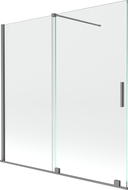 Mexen Velar 2-panel sliding bathtub screen 160 x 150 cm, transparent, gun metal - 896-160-000-01-95