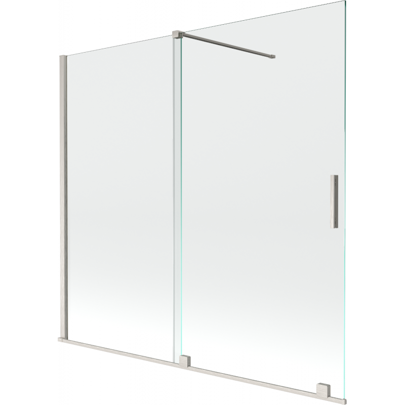 Mexen Velar 2-panel sliding shower screen 170 x 150 cm, transparent, brushed nickel - 896-170-000-01-97
