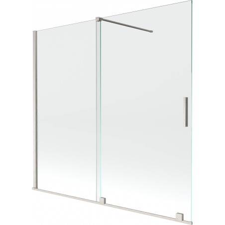Mexen Velar 2-panel sliding shower screen 170 x 150 cm, transparent, brushed nickel - 896-170-000-01-97