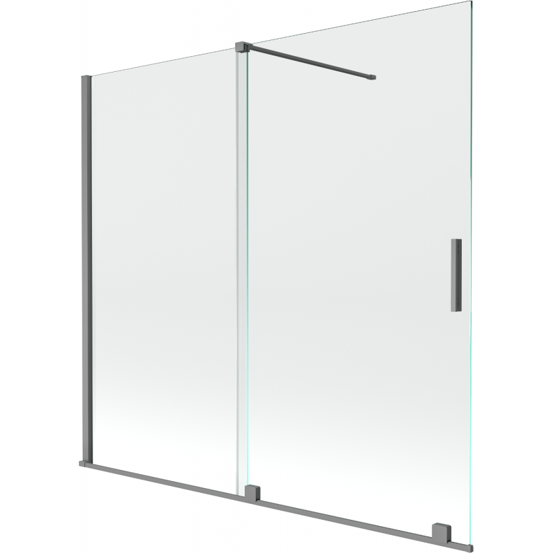 Mexen Velar 2-panel Sliding Bathtub Screen 170 x 150 cm, Transparent, Gun Metal - 896-170-000-01-95