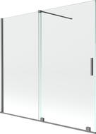 Mexen Velar 2-panel Sliding Bathtub Screen 170 x 150 cm, Transparent, Gun Metal - 896-170-000-01-95