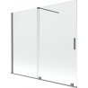 Mexen Velar 2-wing sliding bathtub screen 180 x 150 cm, transparent, gun metal - 896-180-000-01-95