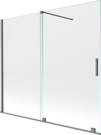 Mexen Velar 2-wing sliding bathtub screen 180 x 150 cm, transparent, gun metal - 896-180-000-01-95