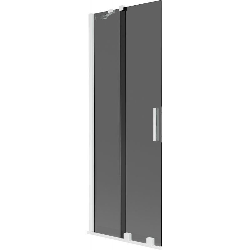 Mexen Velar 2-wing Sliding Bath Screen 70 x 150 cm, Graphite, White - 896-070-000-41-20