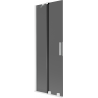 Mexen Velar 2-wing Sliding Bath Screen 70 x 150 cm, Graphite, White - 896-070-000-41-20