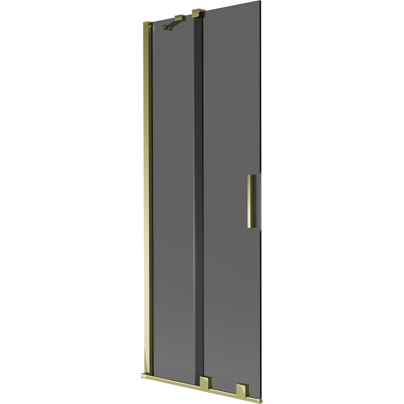 Mexen Velar 2-panel sliding bathtub screen 70 x 150 cm, graphite, gold - 896-070-000-41-50