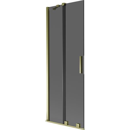 Mexen Velar 2-panel sliding bath screen 70 x 150 cm, graphite, gold - 896-070-000-41-50