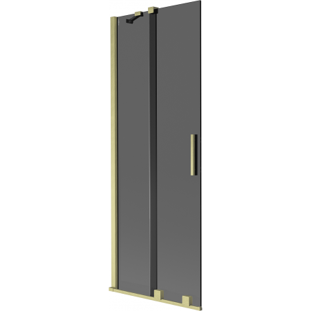 Mexen Velar 2-panel sliding shower screen 70 x 150 cm, graphite, brushed gold - 896-070-000-41-55