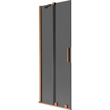 Mexen Velar 2-panel sliding bath screen 70 x 150 cm, graphite, brushed copper - 896-070-000-41-65