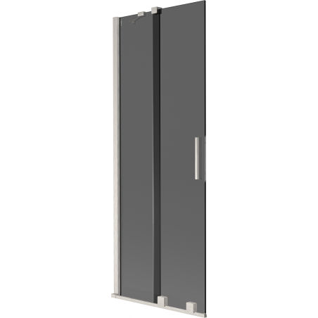 Mexen Velar 2-Fold Sliding Bath Screen 70 x 150 cm, Graphite, Brushed Nickel - 896-070-000-41-97